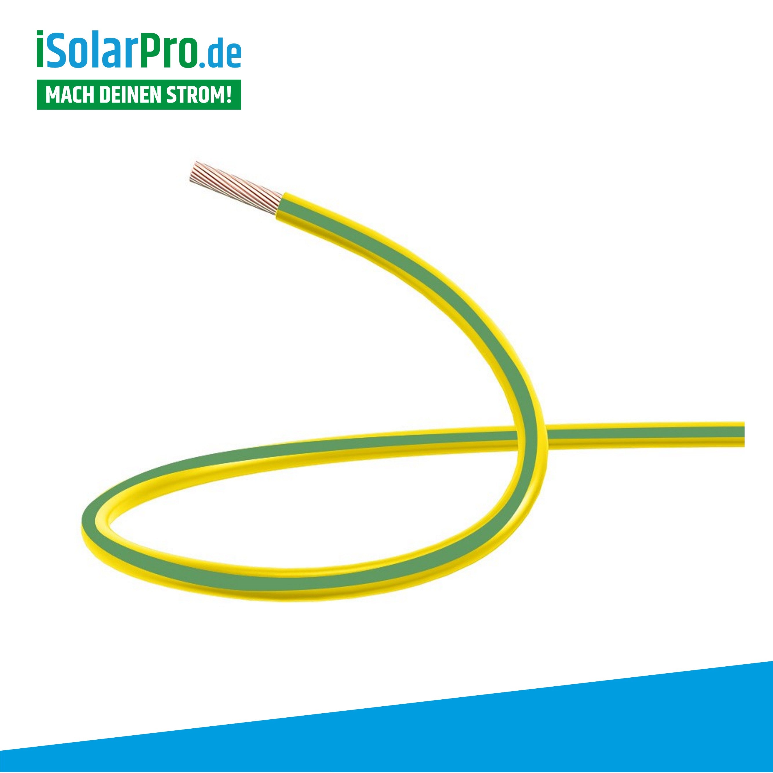 30m Erdungskabel 16mm² PVC grün-gelb flexible Aderleitung für PV-Anlagen