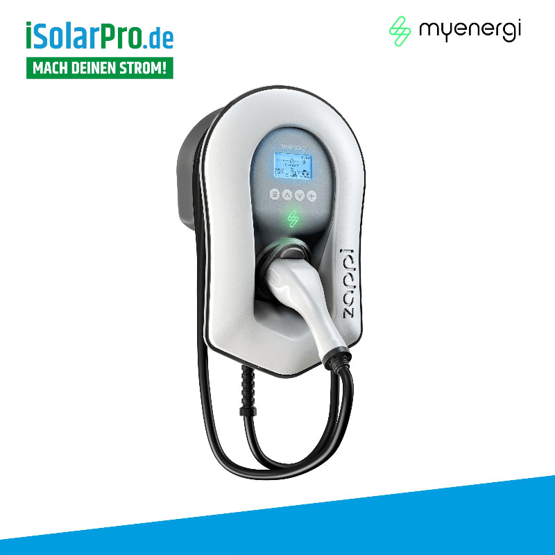 Myenergi ZAPPI-2H22TW-T Weiß Wallbox 11/22 kW (3-phasig), WLAN, Festes 6,5m Ladekabel, mit integriertem Hub