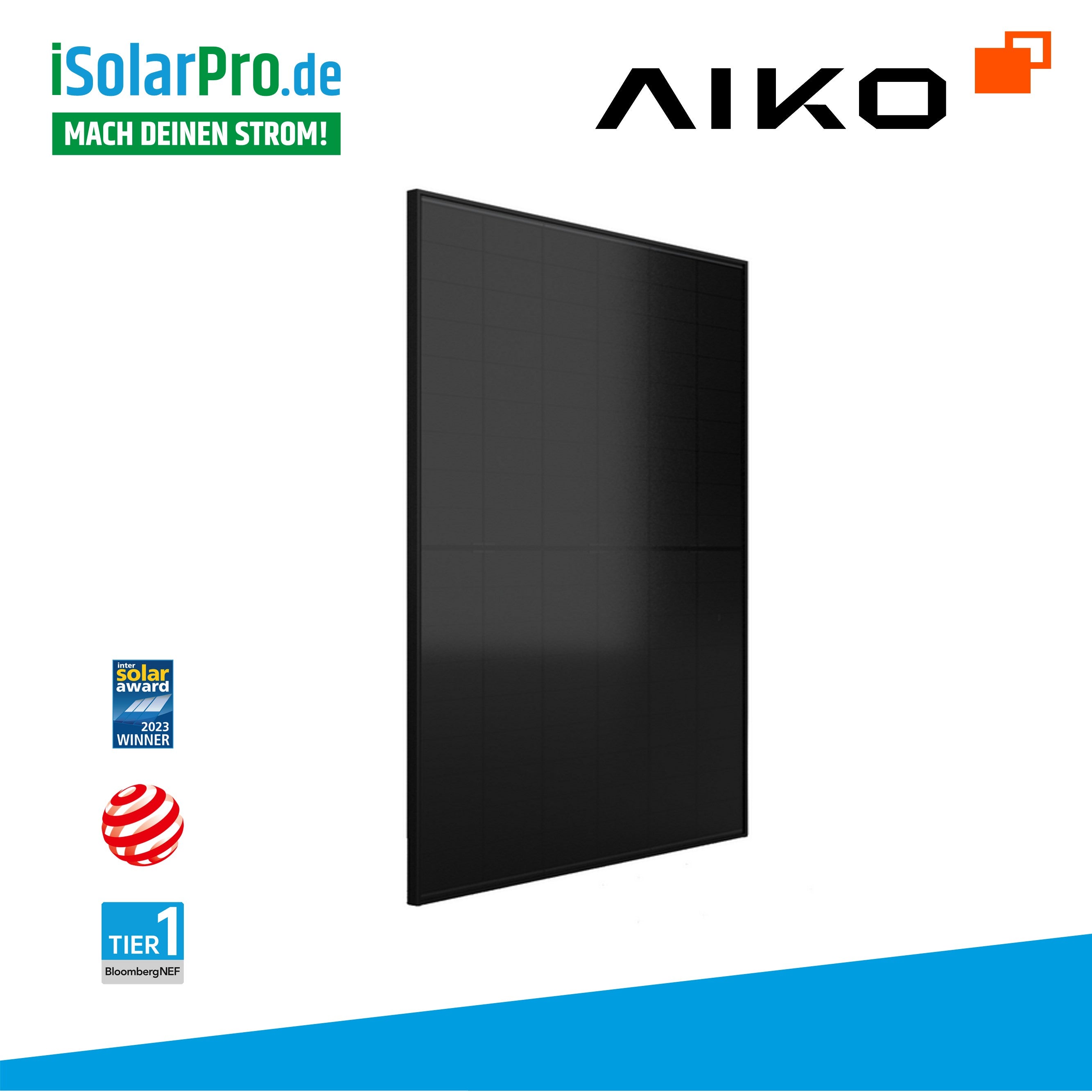 455W Aiko A-MAH54Db-Doppelglas Full Black Neostar 2S+ 1757x1134x30 mm Solarpanel Solarmodul Photovoltaik