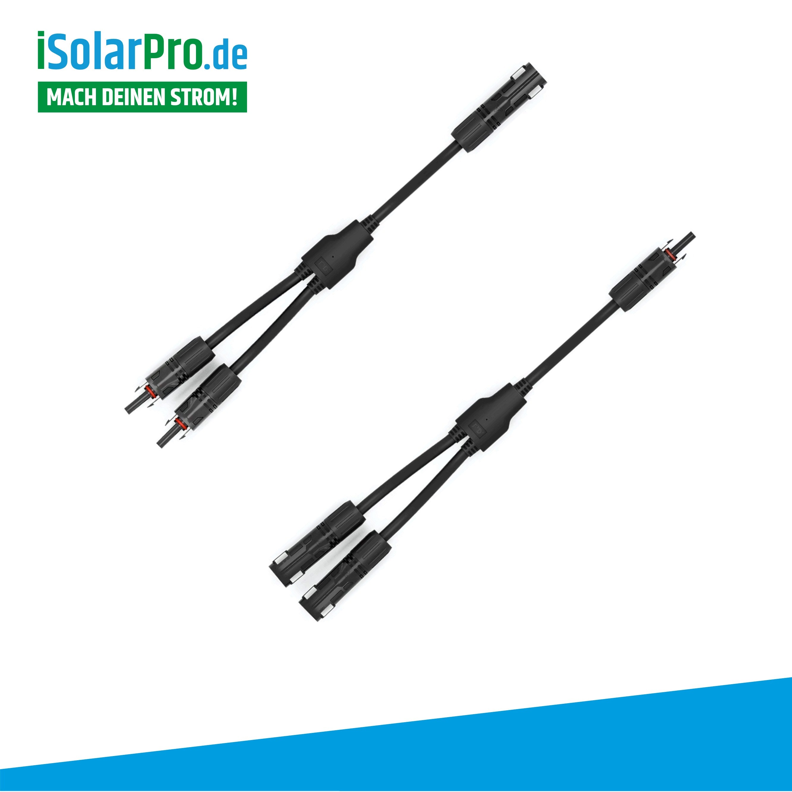 Y Stecker MC4 T-Verbinder Parallele Stecker/Buchse (Paar) Solarkabel Verbinder für Photovoltaik