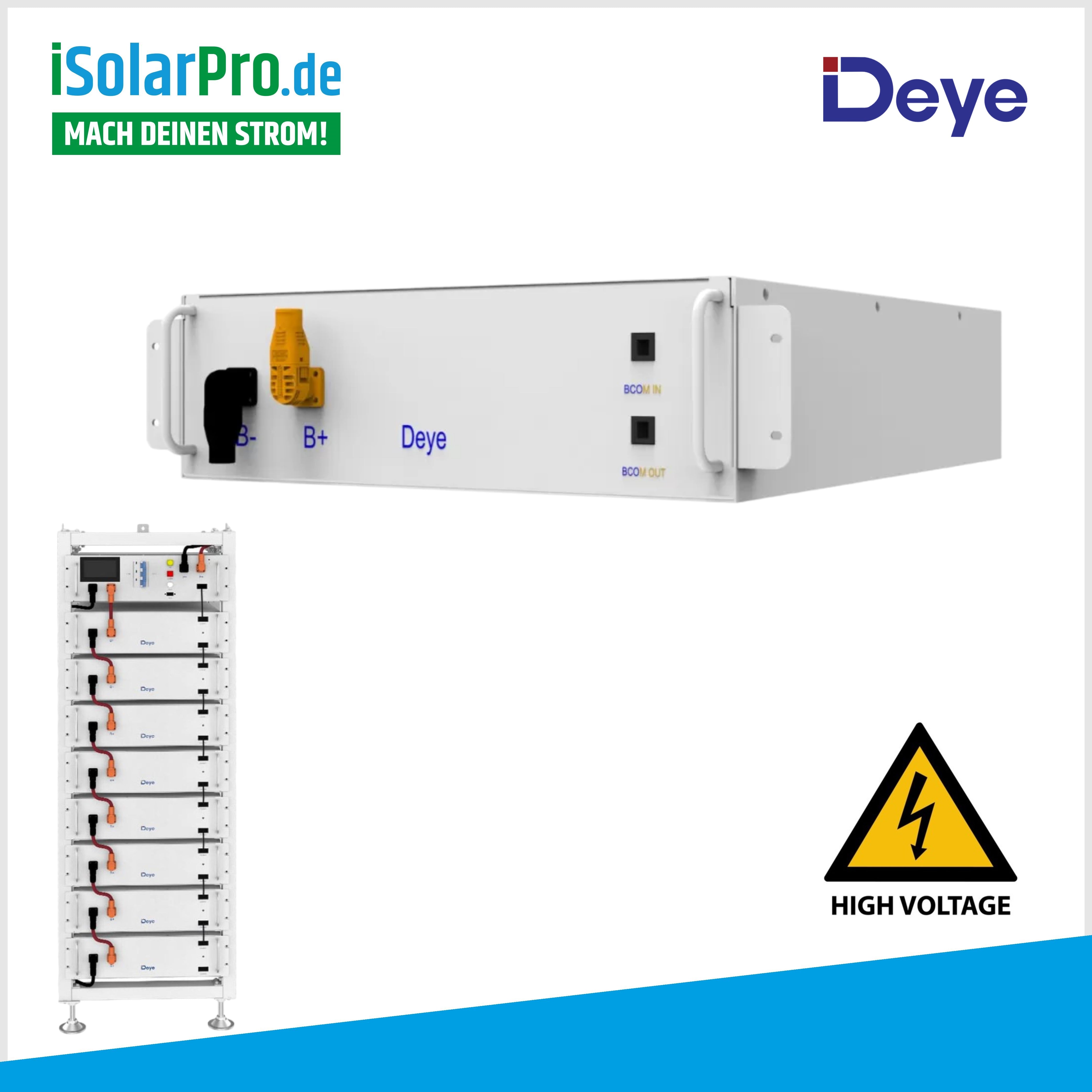 5kWh Deye Batterie Photovoltaik Speicher Modul BOS-GM5.1 / 5.12kWh (HV) LiFePO4 | 100ah Solarbatterie