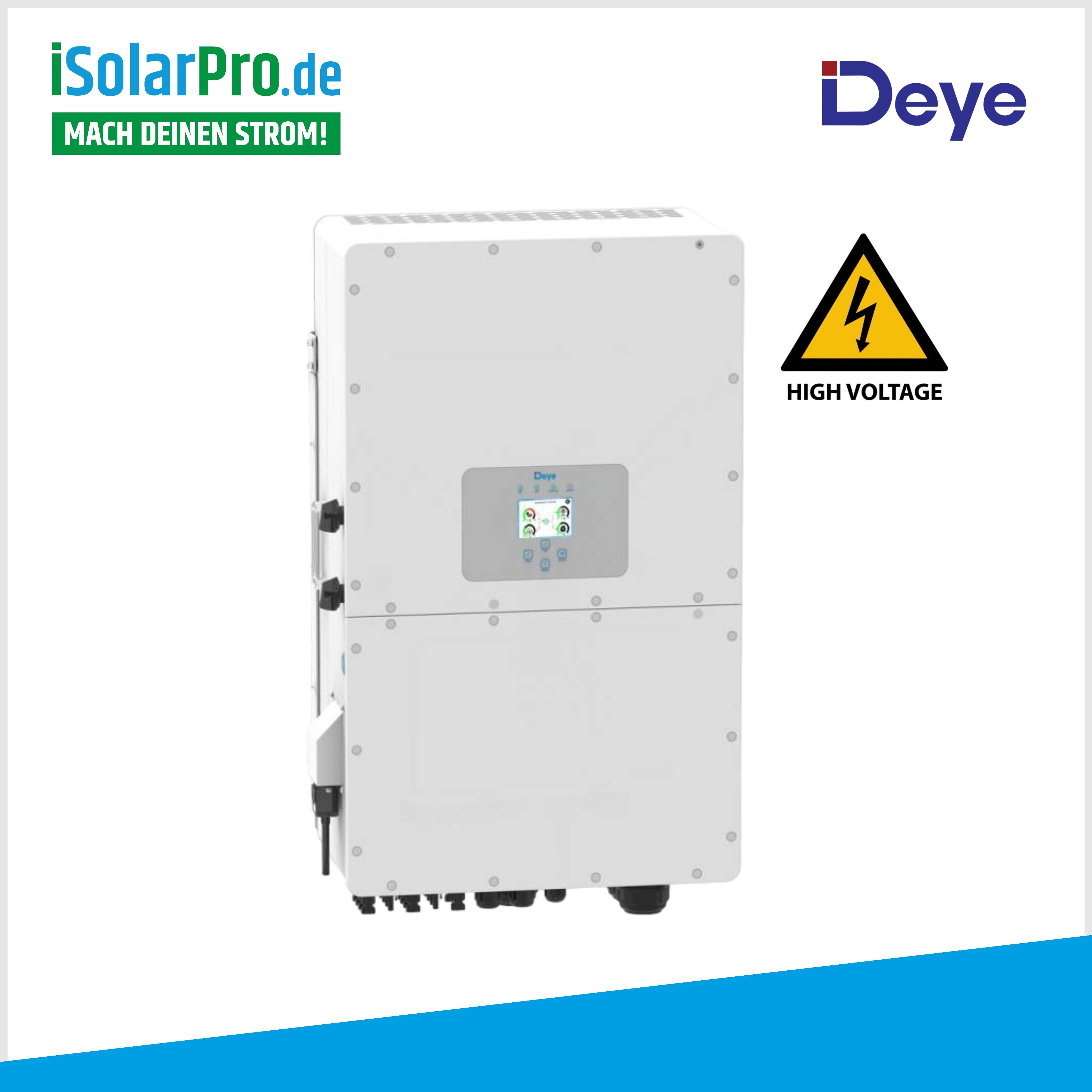 30kW Hybrid-Wechselrichter Deye SUN-30K-SG01HP3-EU-BM3 Dreiphasig Hochspannungsbatterie