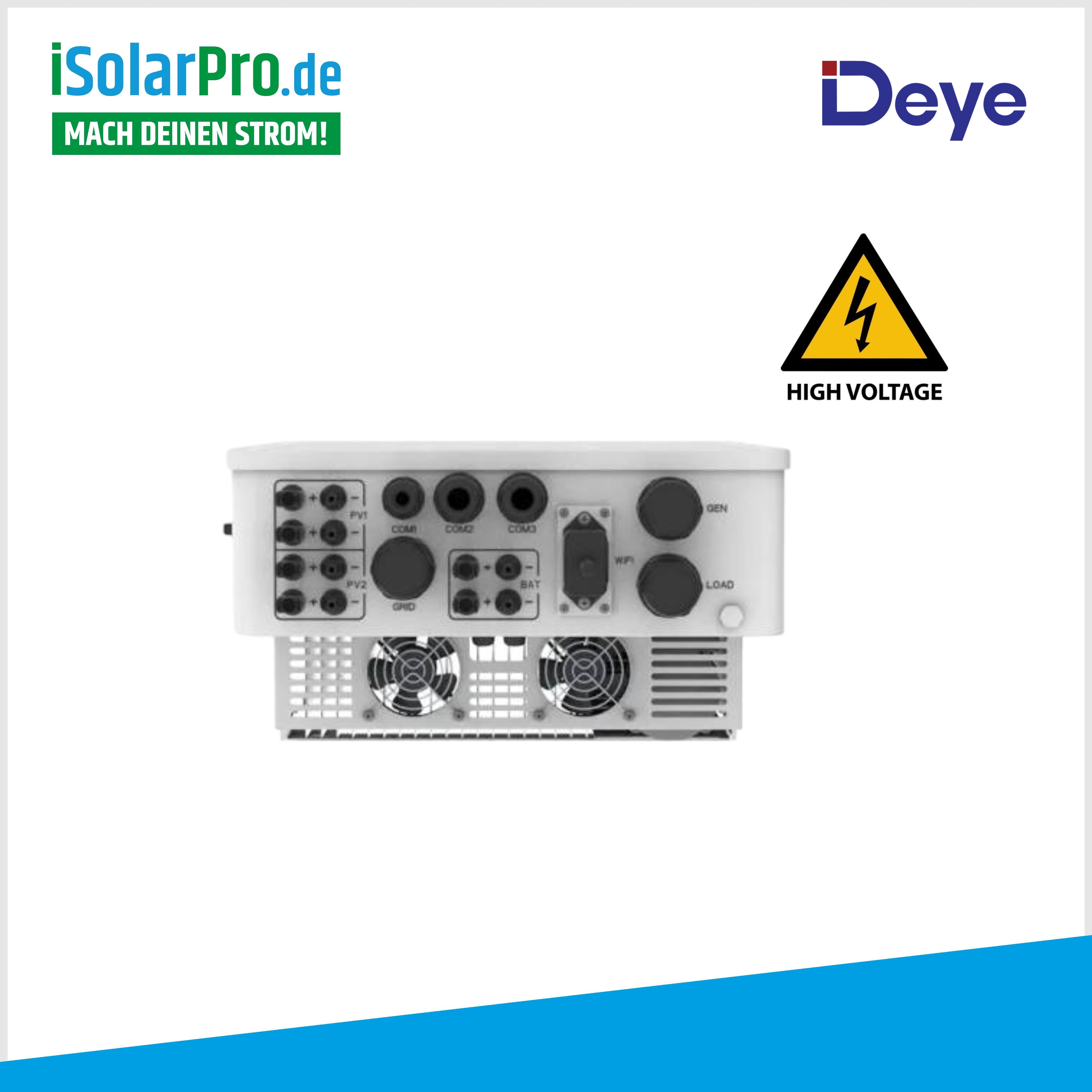 12kW Hybrid-Wechselrichter Deye SUN-12K-SG01HP3-EU-AM2 Dreiphasig Hochspannungsbatterie