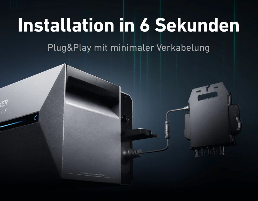 Anker SOLIX Solarbank 2 E1600 AC, Solarstromspeicher für Balkonkraftwerk Batterie