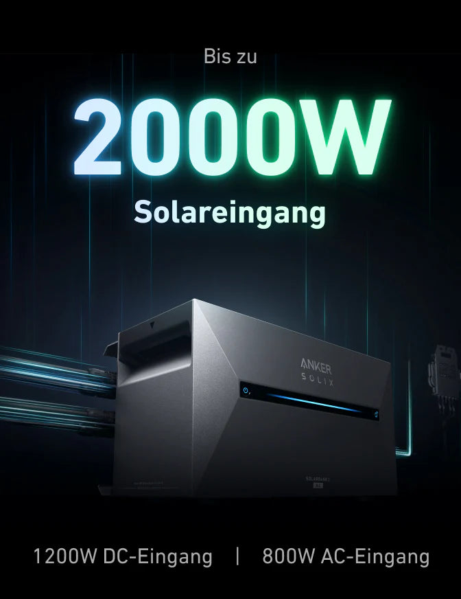 Anker SOLIX Solarbank 2 E1600 AC, Solarstromspeicher für Balkonkraftwerk