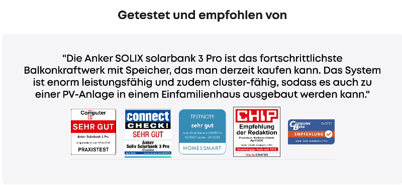 2,7kWh Anker SOLIX Solarbank 3 E2700 Pro Solarstromspeicher + Smart Meter