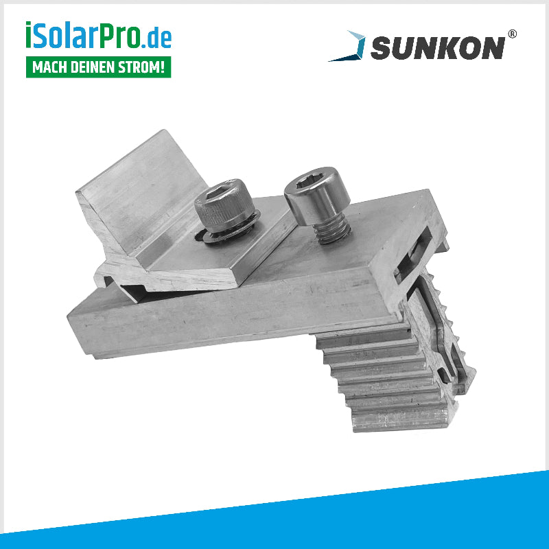 SUNKON Unterkonstruktion KOMPLETTSET für 5x PV-Module in Reihe Hochkant Ziegeldach