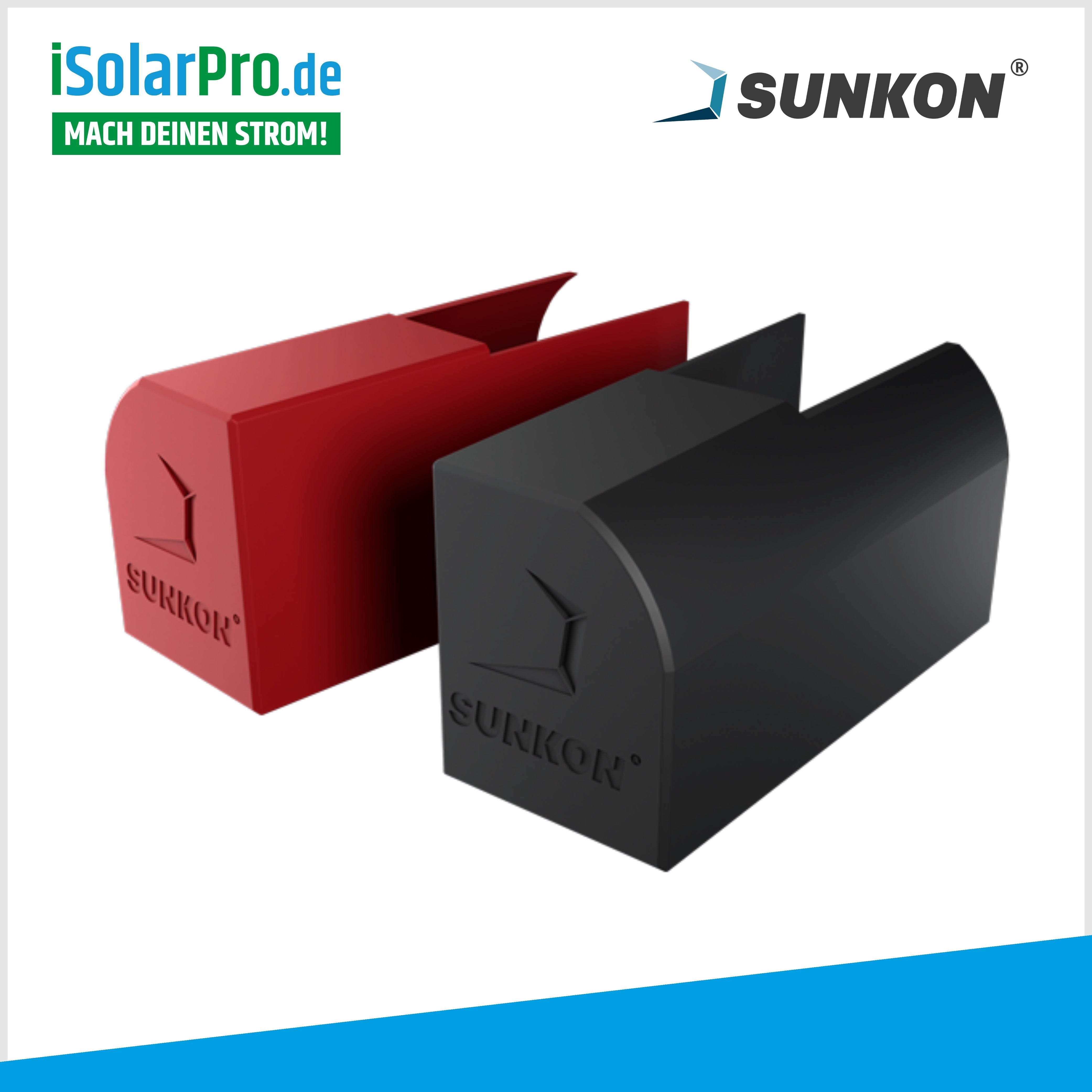 SUNKON Endkappe schwarz für Montageprofil