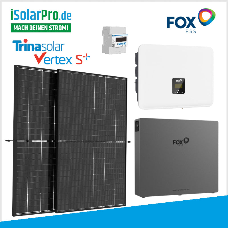 10 kW PV-Anlage Trina Vertex S+,10kW FOX H3 SMART Wechselrichter FOX Speicher EK11