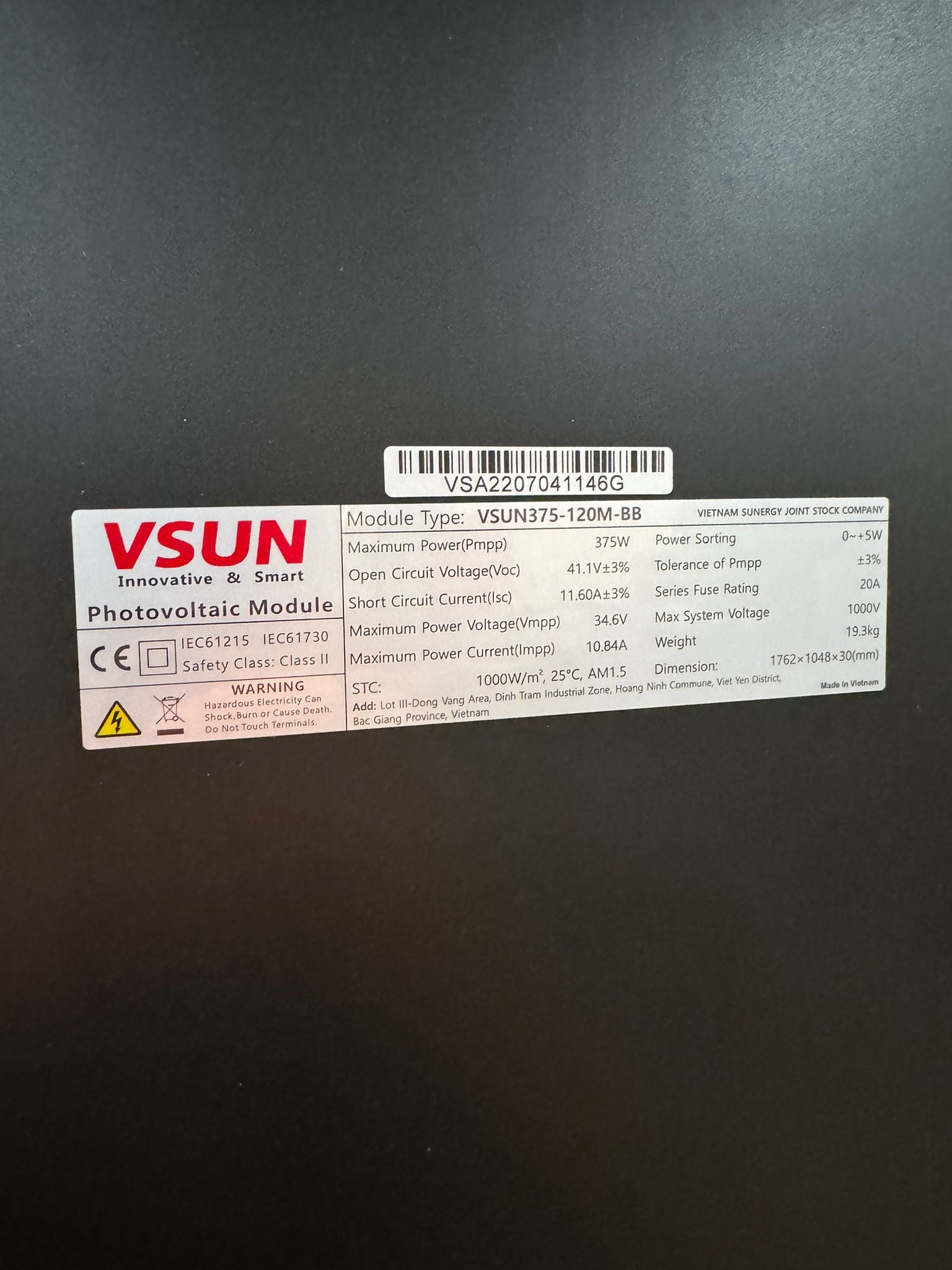 VSUN375-120M-BB_Solarmodul