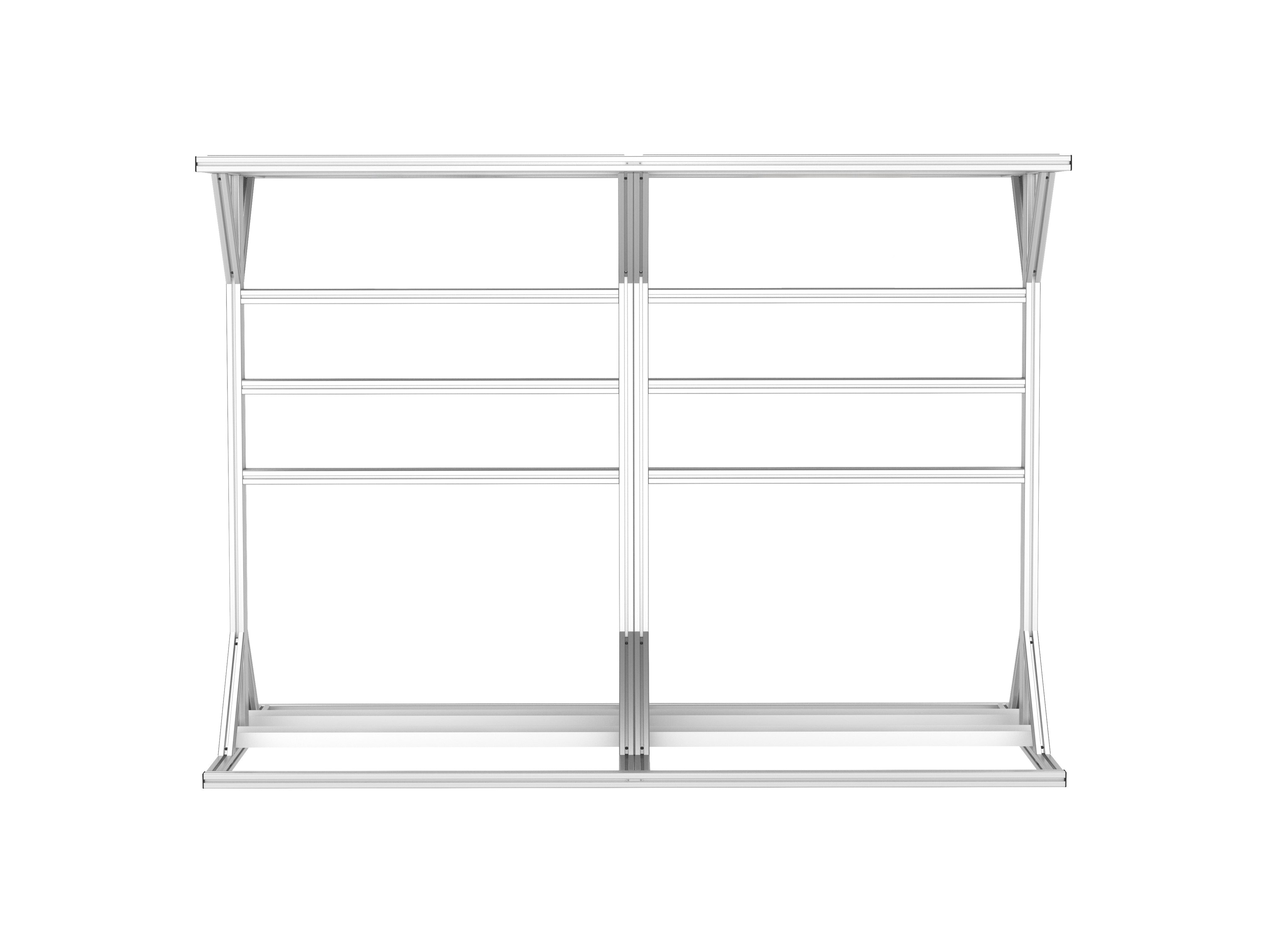HUX-POWER® Aluminium Schutzsystem für 2 Wechselrichter I Wechselrichterunterstand DUO