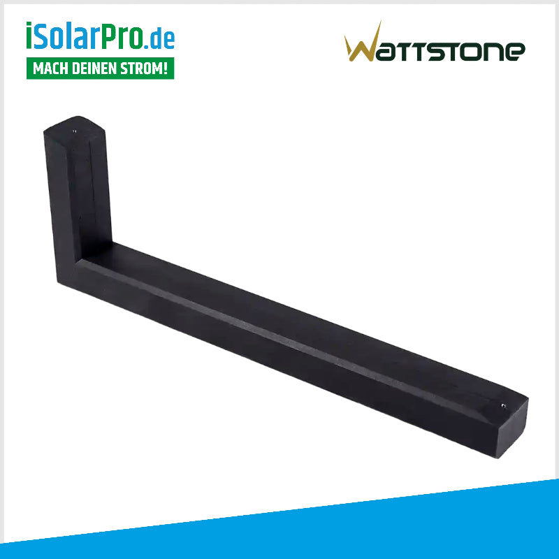 WATTSTONE 15° PV-Aufständerung für 4-PV Module im Reihenaufbau inkl. Klemmen und Bautenschutzmatten