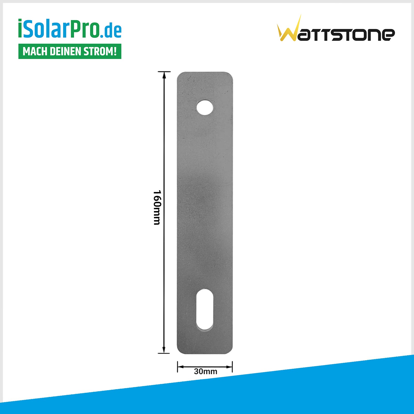 Wattstone_Connection_Plate_160_30_3_mm_aus_Magnelis_Stahl_Korrosionsbest_ndige_Verbindungsplatte_f_r_PV-Montagesysteme