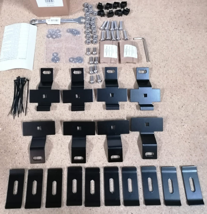 ZaunPV Wattstone Montagepaket für 2 x PV-Modul  Stahl Schwarz