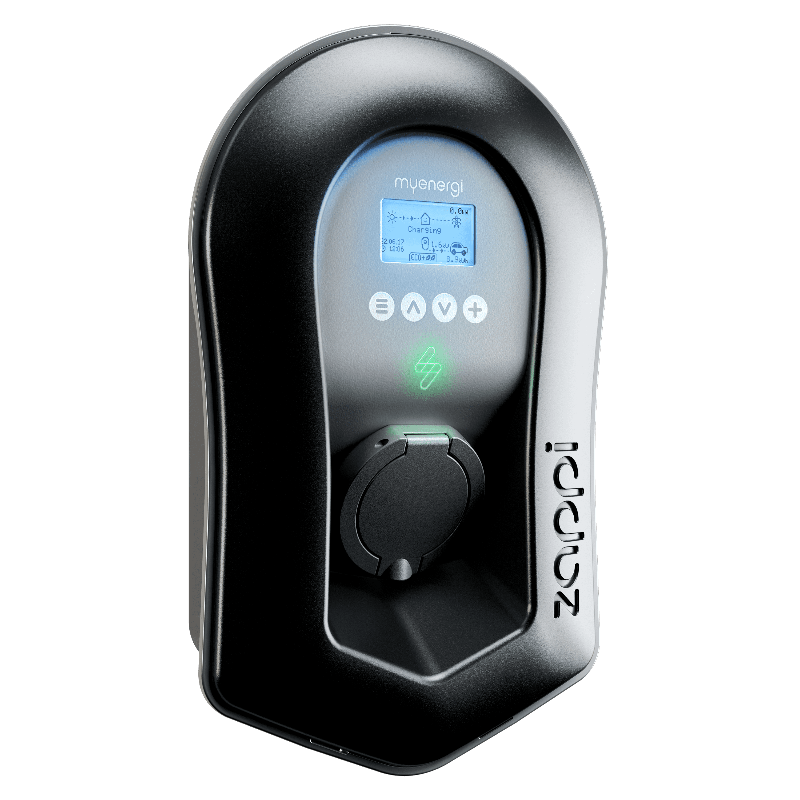 Myenergi ZAPPI-2H22UB-T Schwarz Wallbox 11/22 kW (3-phasig), WLAN,Typ-2 Steckdose, mit integriertem Hub