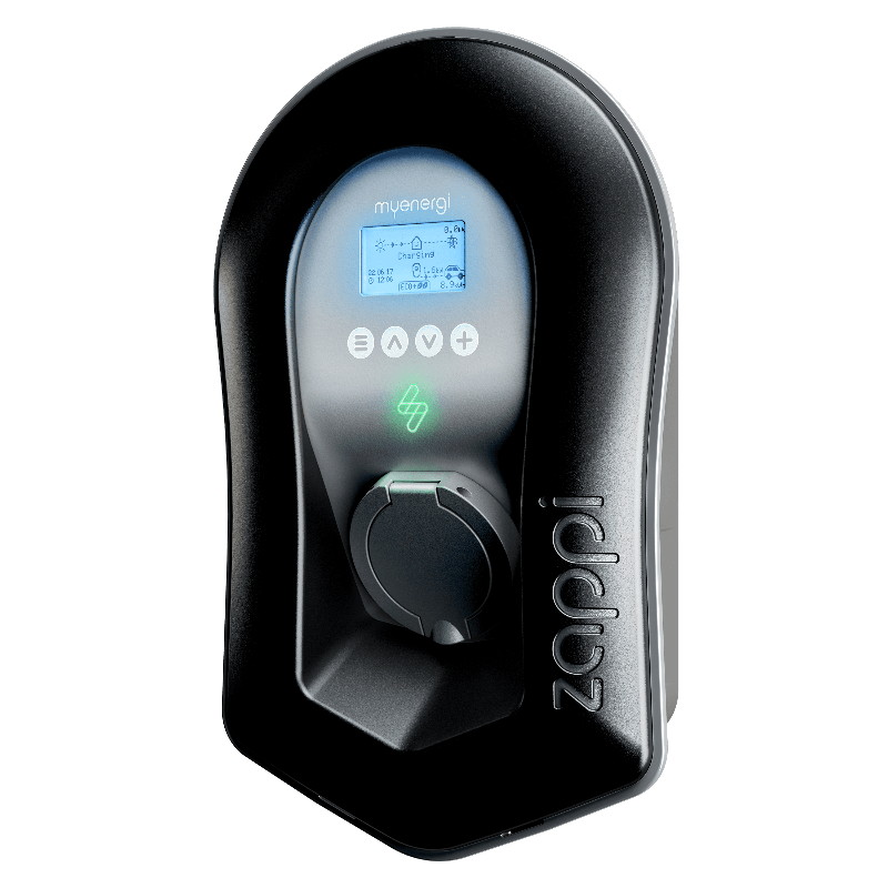 Myenergi ZAPPI-2H22UB-T Schwarz Wallbox 11/22 kW (3-phasig), WLAN,Typ-2 Steckdose, mit integriertem Hub