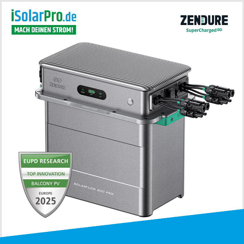 Zendure SolarFlow 800 Pro – KI-Balkonkraftwerk mit 1920Wh Speicher | iSolarPro