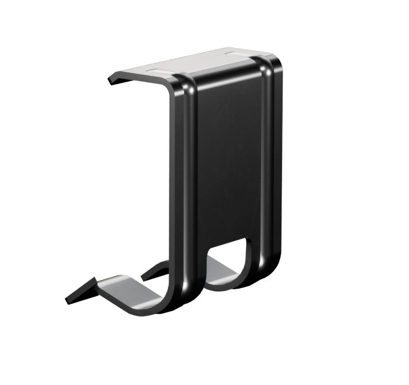 ZIWI Solar Clip F Schwarz aus rostfreiem Edelstahl für fallende Solar-Taubenabwehrspikes