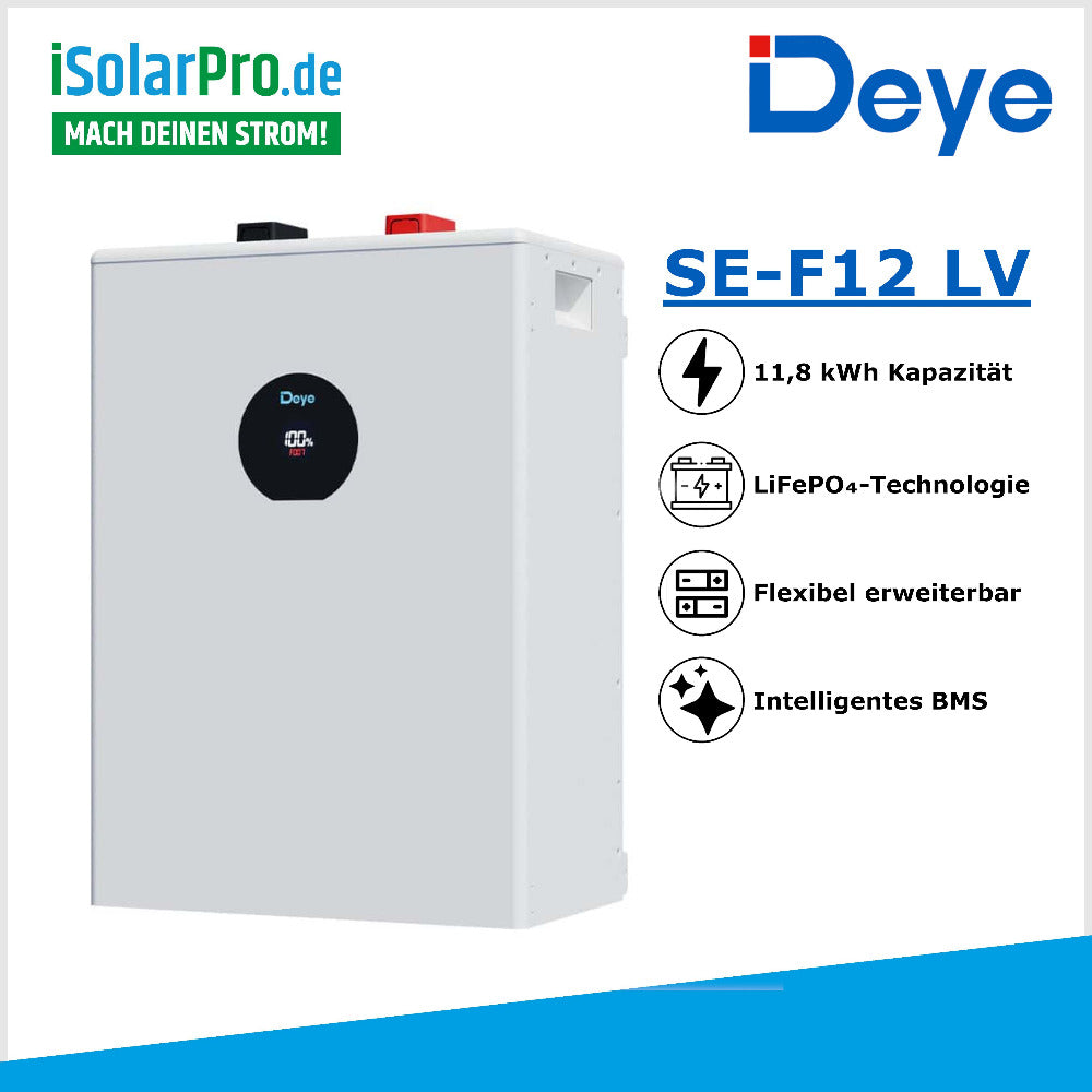 10kW PV-Anlage Komplettpaket inkl. Anmeldung & Montage: 22x 455W Trina Vertex S+ + Deye 10kW Hybridwechselrichter + Deye 11,8kWh Speicher inkl. Montagematerial/Montage/Anmeldung