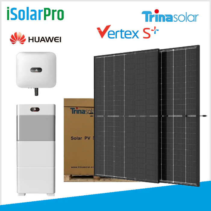 8 kW Solaranlage Set / 18x 450Wp Trina Vertex S+ Solarmodule + 8 kW HUAWEI Wechselrichter + 5 kW HUAWEI Batterie