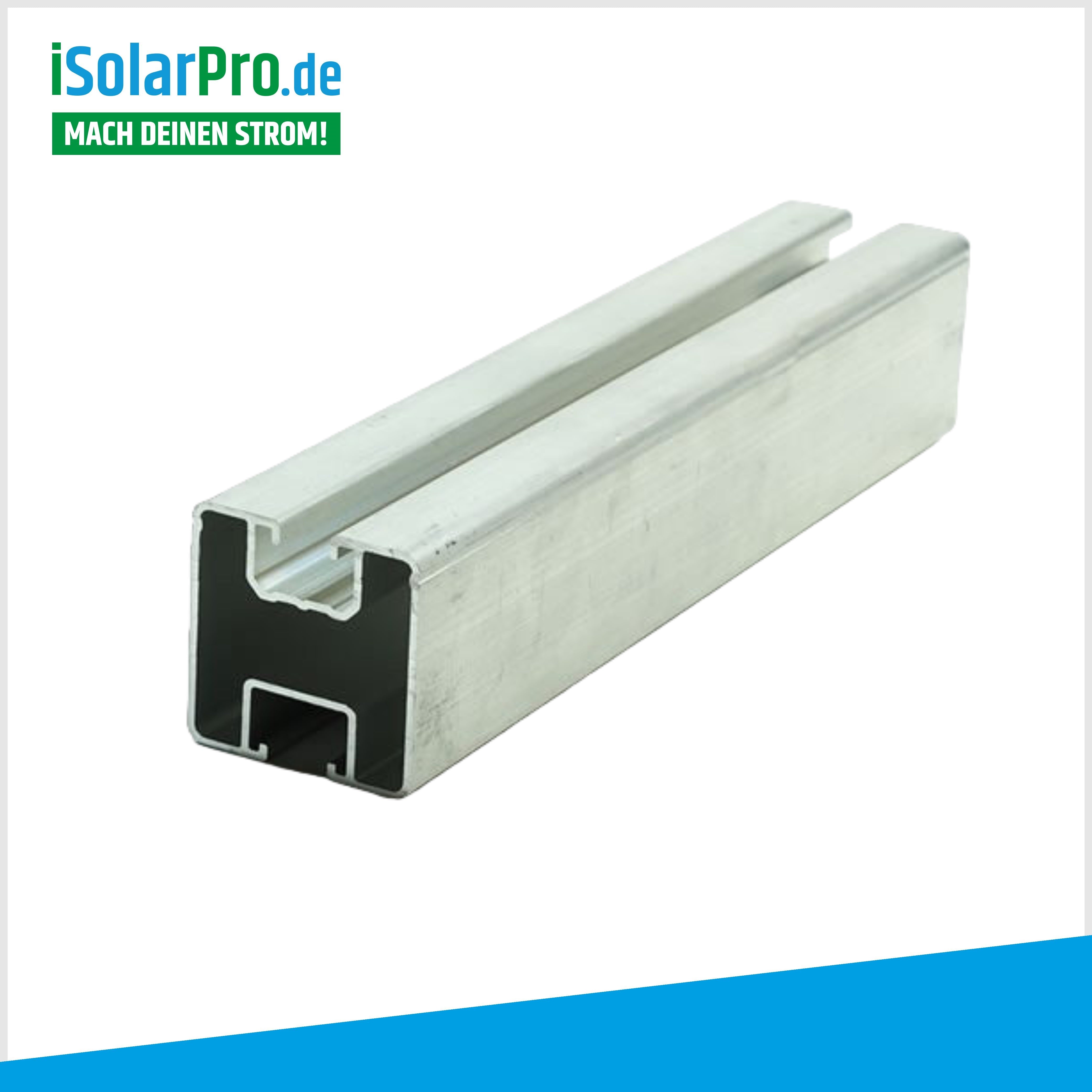 3,60m Montageprofil Aluminium blank 40x40 mm