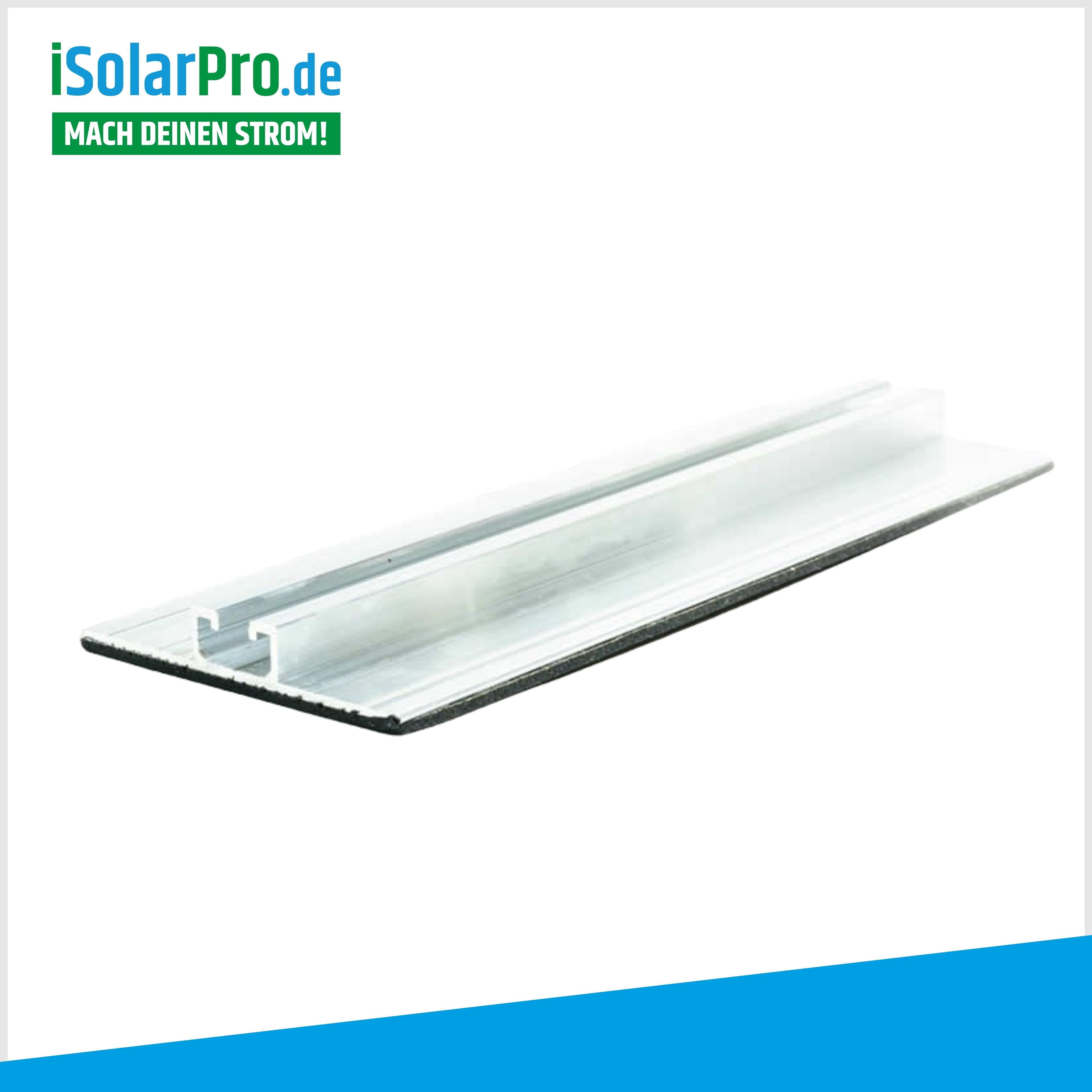 Trapezoidal rail 13mm total height pre-cut to 40cm with EPDM throughout aluminum