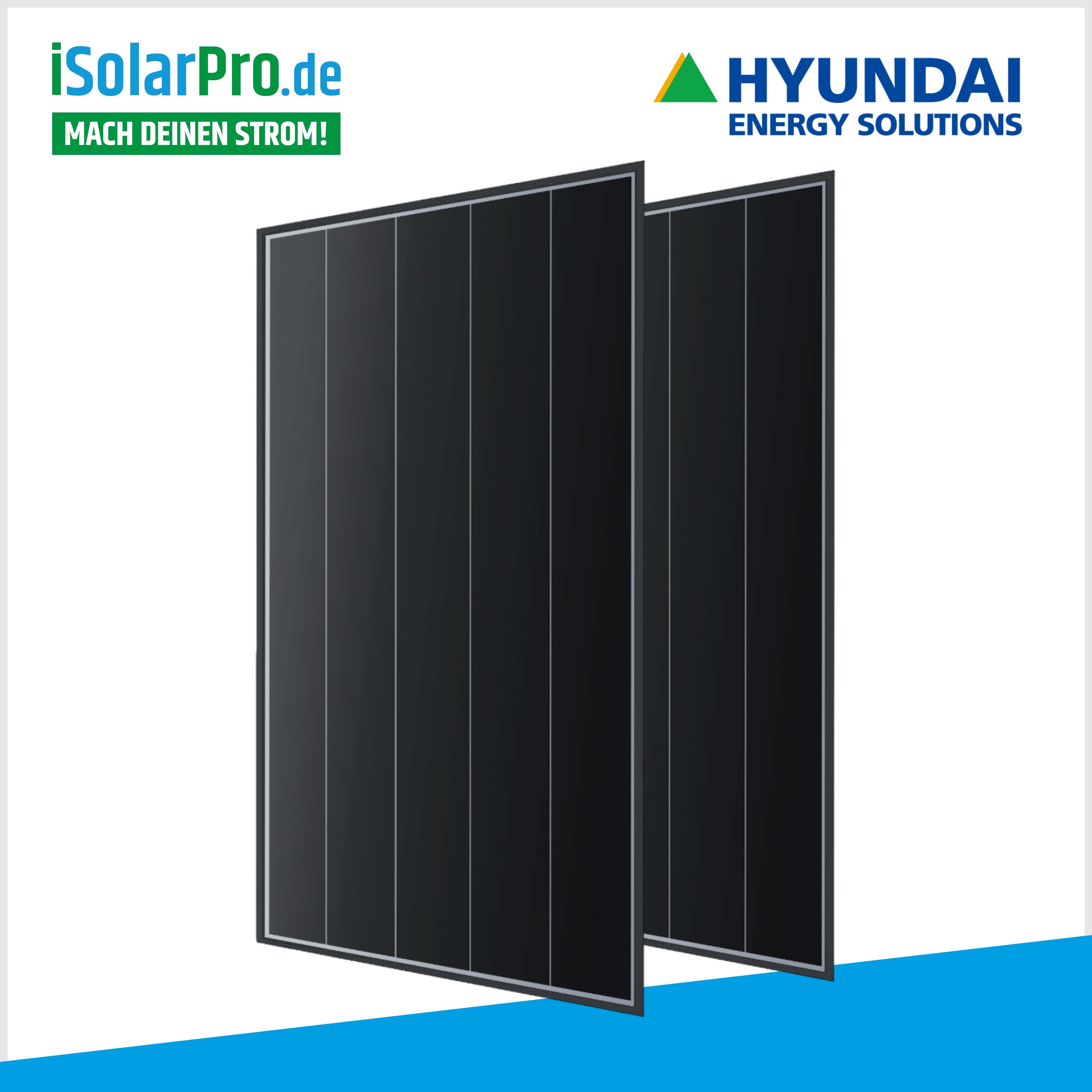 415W HYUNDAI HiE-S415DG SHINGLED TECHNOLOGIE Black Frame1812x1096x30mm Solarpanel Solarmodul Photovoltaik