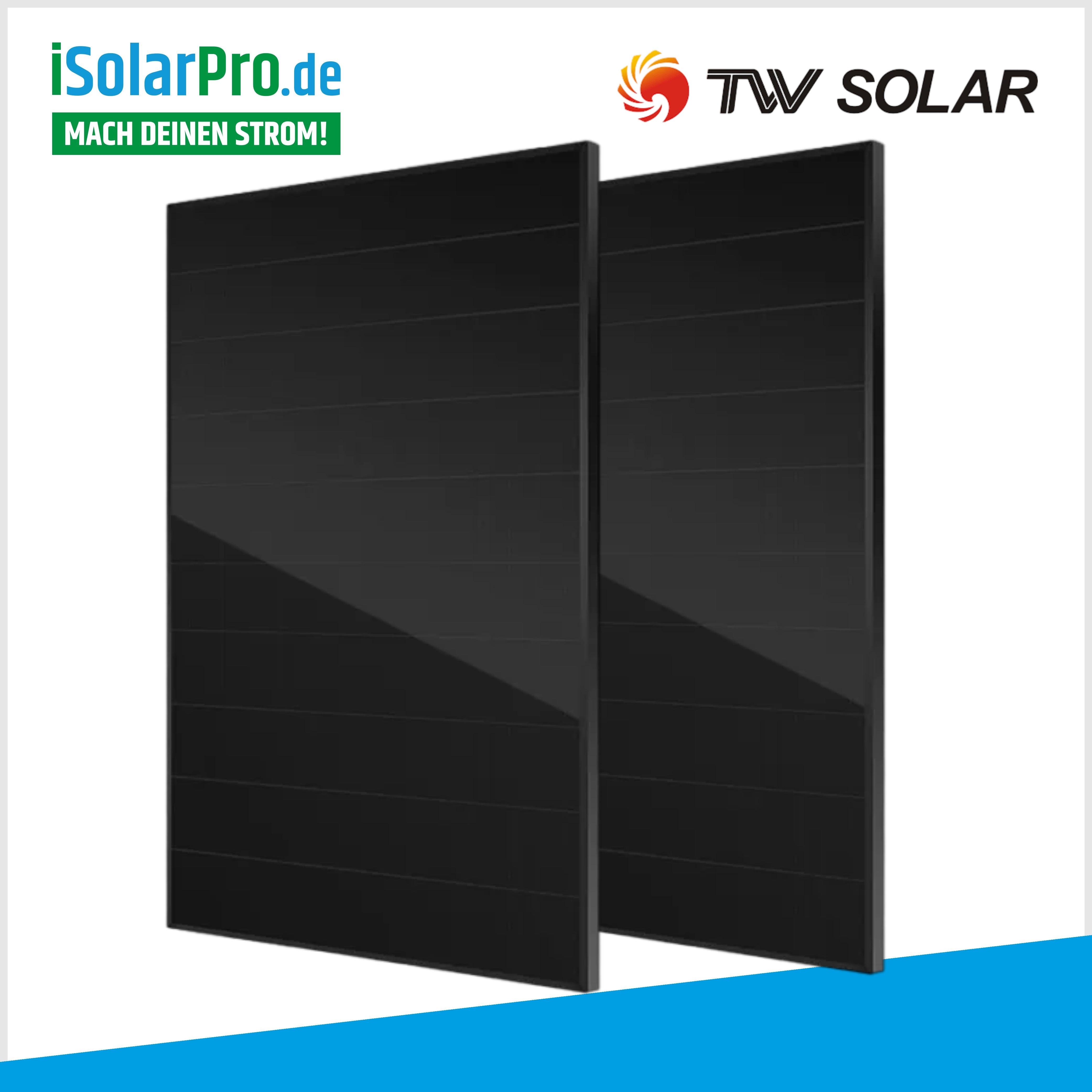 415W TW Solar TH 415 PMB7 44SCF Schindelmodul Vollschwarzmodul 1812x1096x30mm Solarpanel Solarmodul Photovoltaik