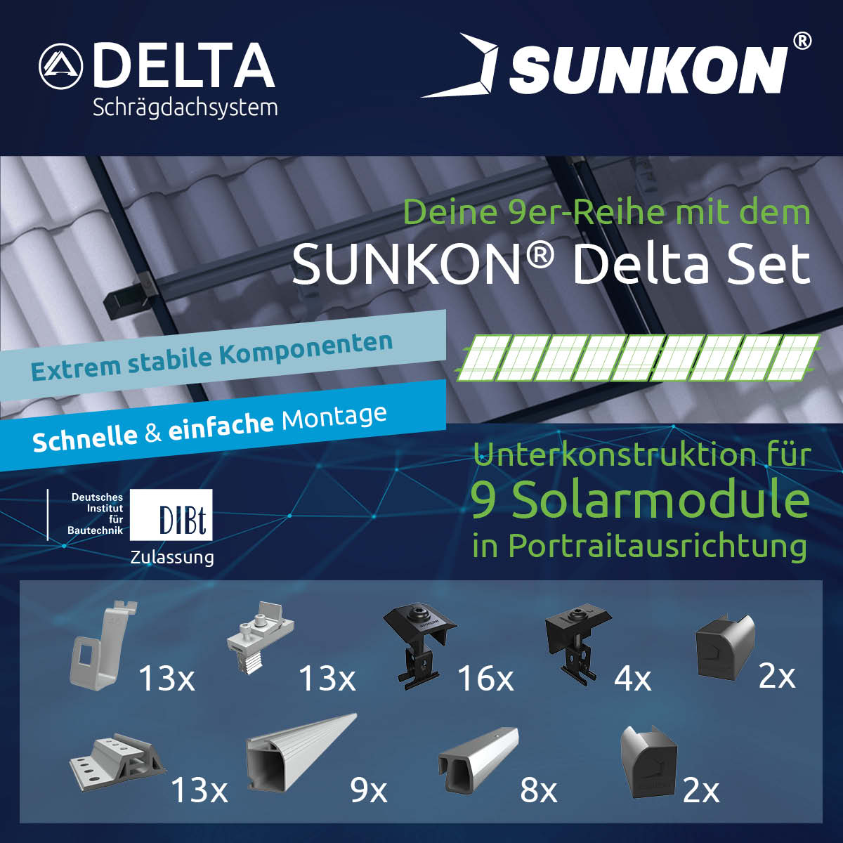 Sunkun Dela set 9er Reihe