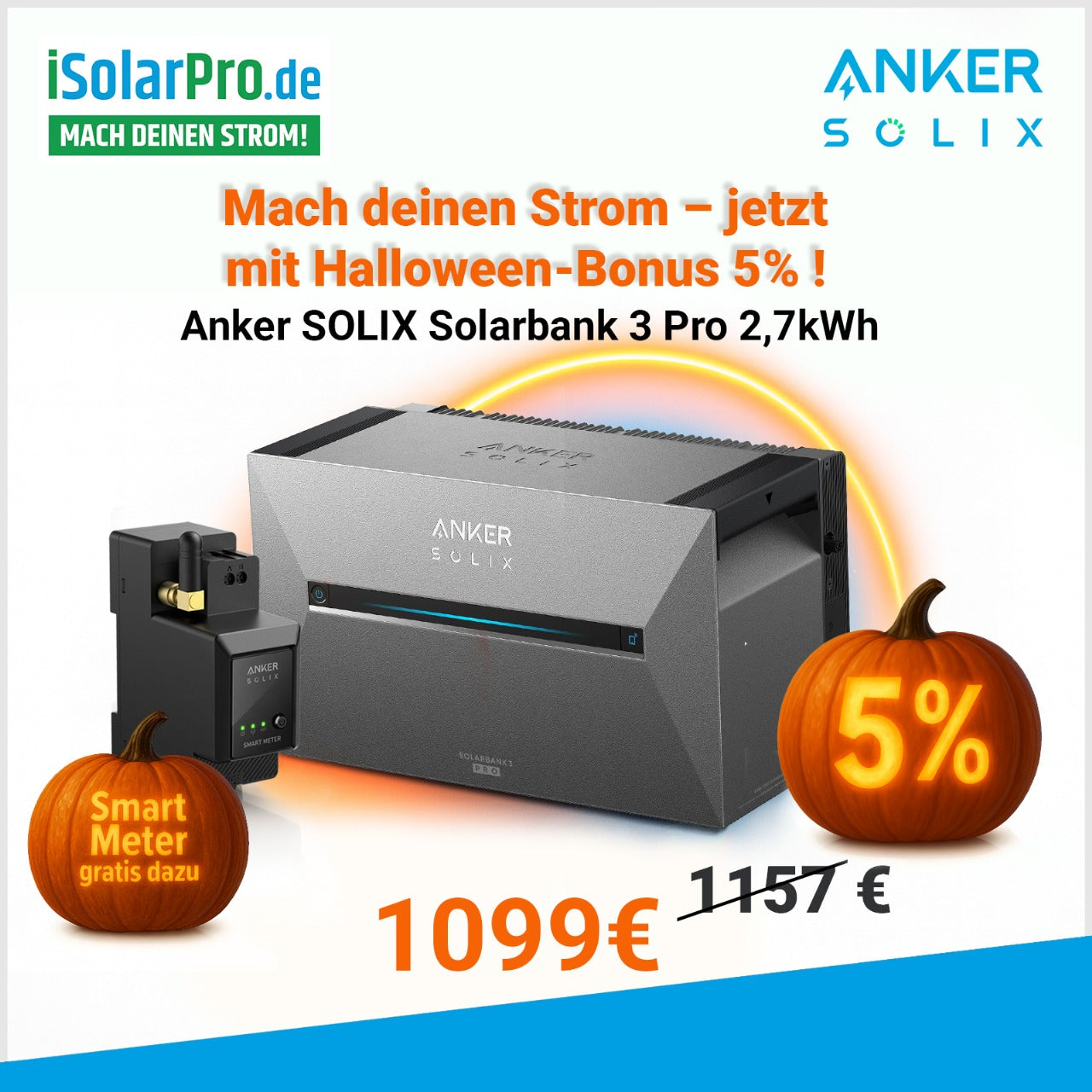 2,7kWh Anker SOLIX Solarbank 3 E2700 Pro Solarstromspeicher