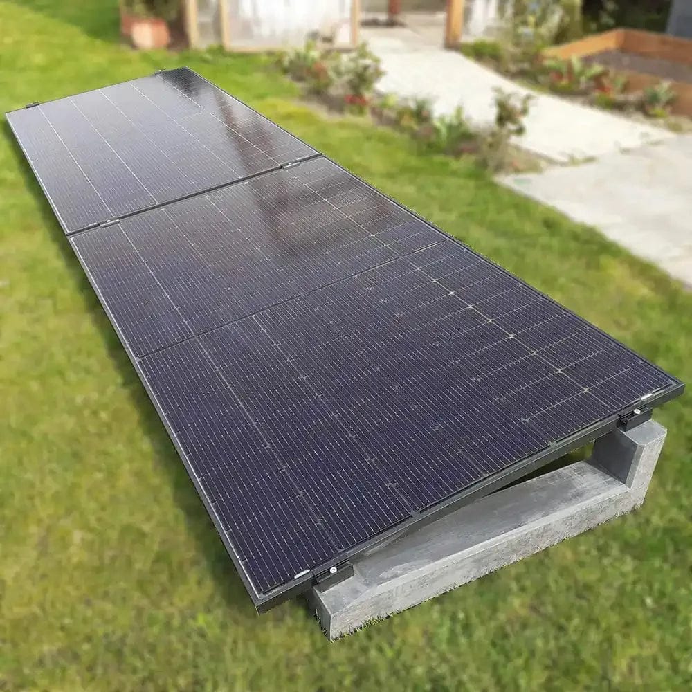 930/ 800W Balkonkraftwerk-Set – steckerfertig: 2x 465W AIKO Neostar 2P+ Solarmodul + 1x ESTAR ENERGY ES-800-W Mikro Wechselrichter + HUX-POWER® 10° – Flachdachaufständerung für 2-Solarmodule im Ost-West Aufbau