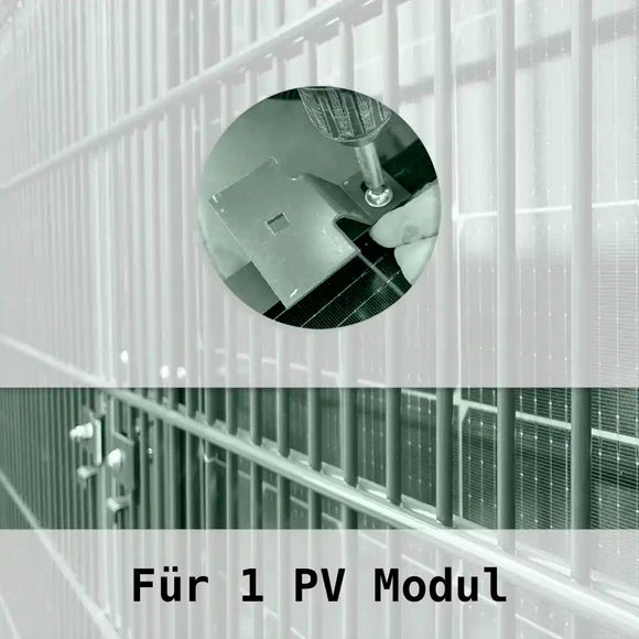 ZaunPV Wattstone Montagepaket für 1 x PV-Modul  Stahl Schwarz