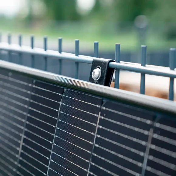 ZaunPV Wattstone Montagepaket Angewinkelt für 1 x PV-Modul - Stahl Schwarz pulverbeschichtet