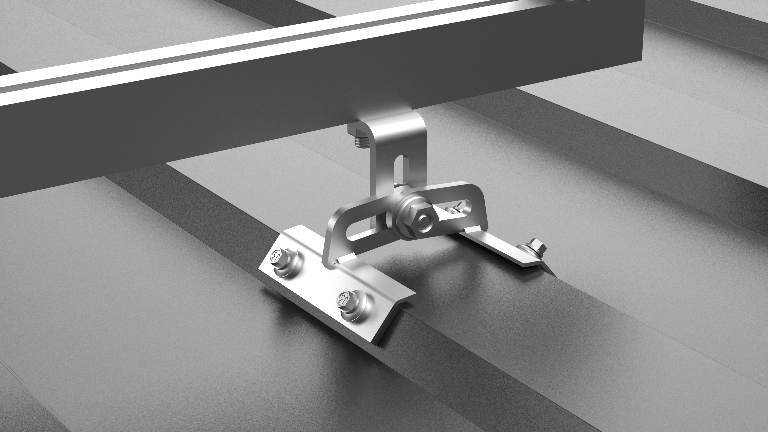 Befestigungshalter mit Verstellmöglichkeit für Trapezblech (K-13)